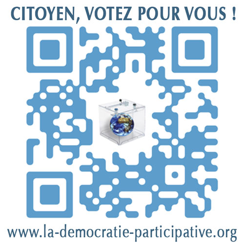 Campagne de communication QR code de La Démocratie Participative : Votez pour Vous.