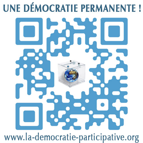 Campagne de communication QR code de La Démocratie Participative : Une démocratie permanente !